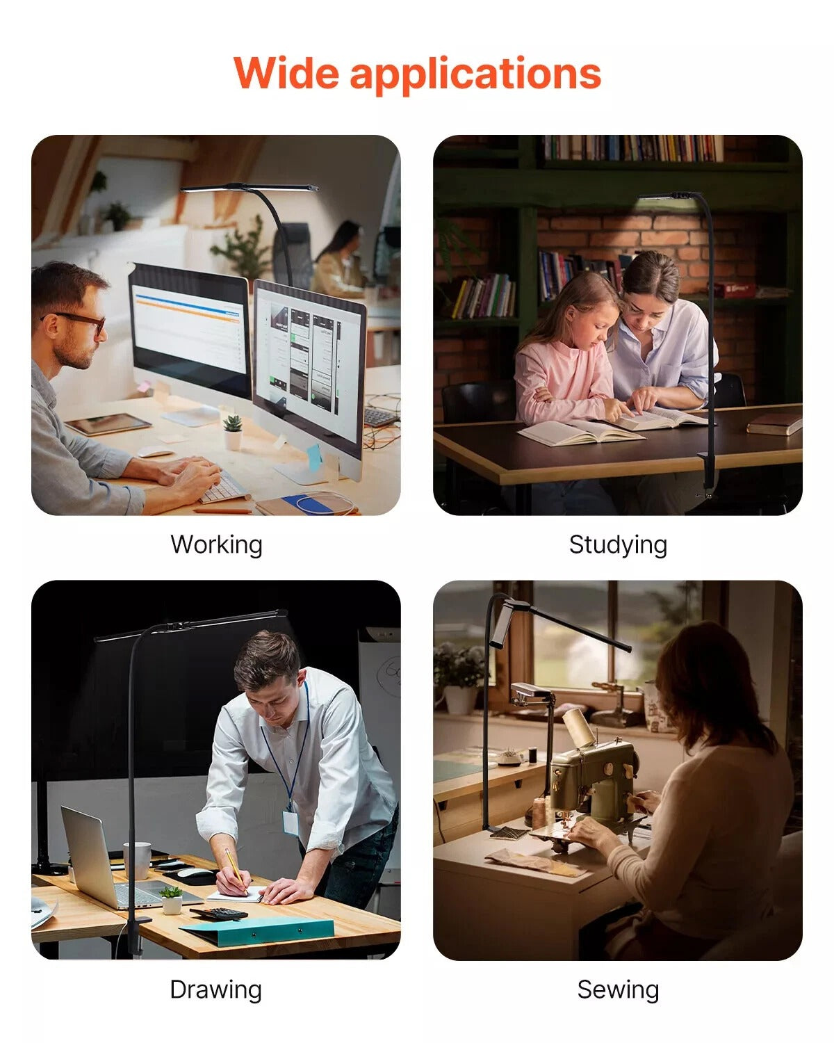 Flexible Bright Office Desk Light