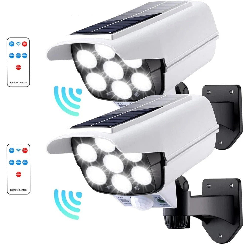 2 Pack Solar Powered Motion Lights 77 LED Outdoor Spotlights - Halri