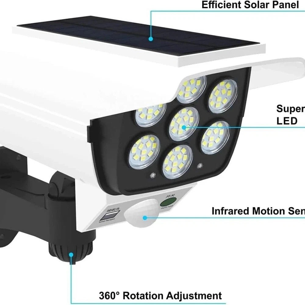 2 Pack Solar Powered Motion Lights 77 LED Outdoor Spotlights