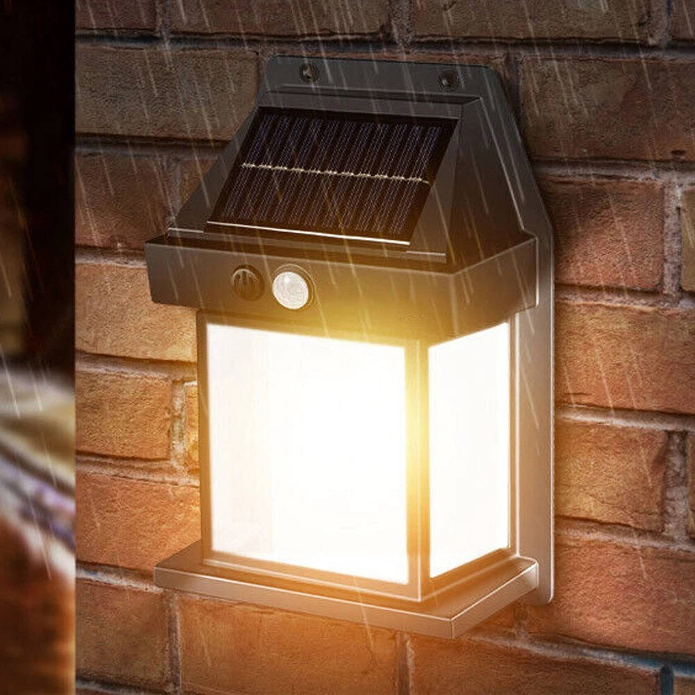 Bright Solar Powered Outdoor Wall Lantern
