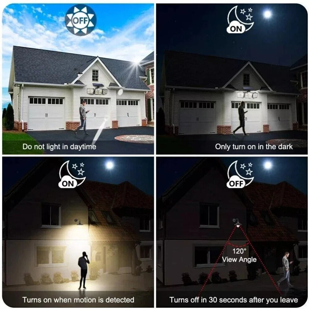 Bright Outdoor Solar Powered Motion Sensor Lights