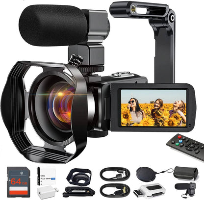 Ultra HD WiFi Vlogging Camera 4K 48MP Camcorder - Halri