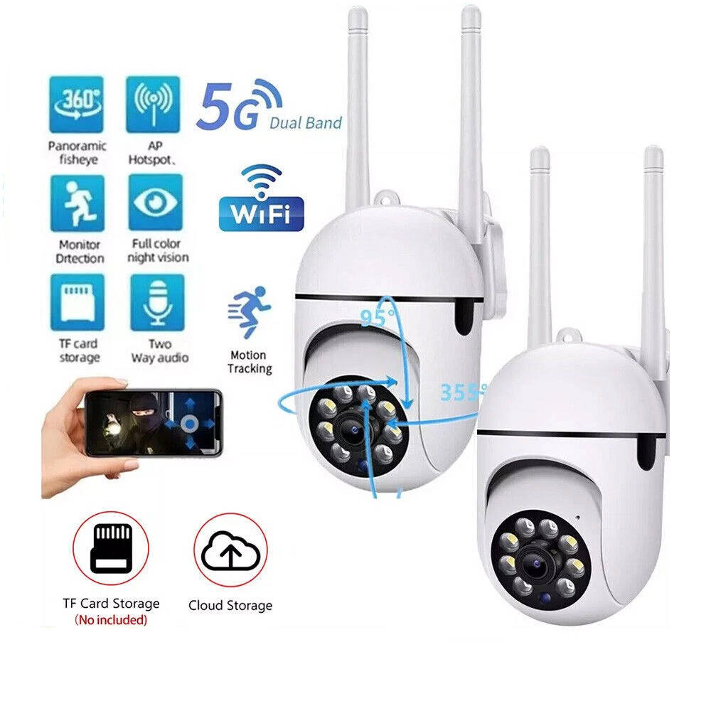 2 Pack Wireless Home Security Cameras, 1080P HD, Night Vision