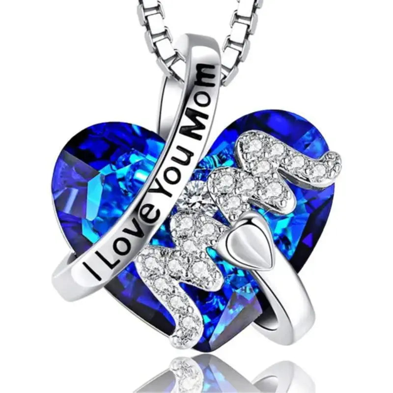 Lovely Heart Shaped Crystal Pendant Necklace Gift