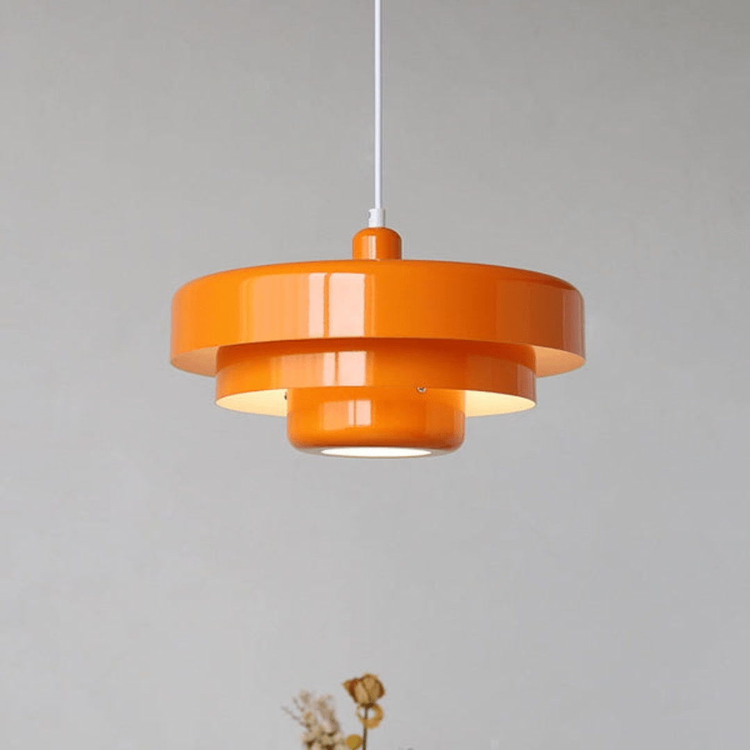 Magnifique suspension à 3 niveaux aux teintes pastel