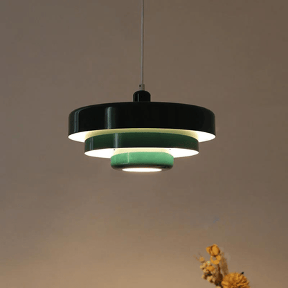 Magnifique suspension à 3 niveaux aux teintes pastel