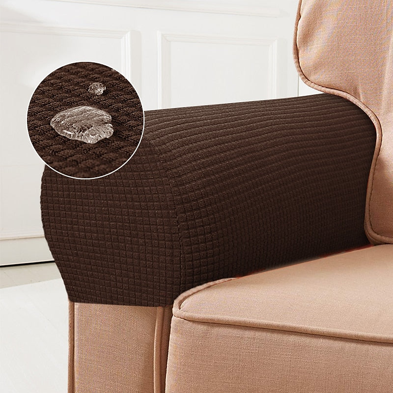 Housses extensibles pour accoudoirs de chaise - Lot de 2, rouges