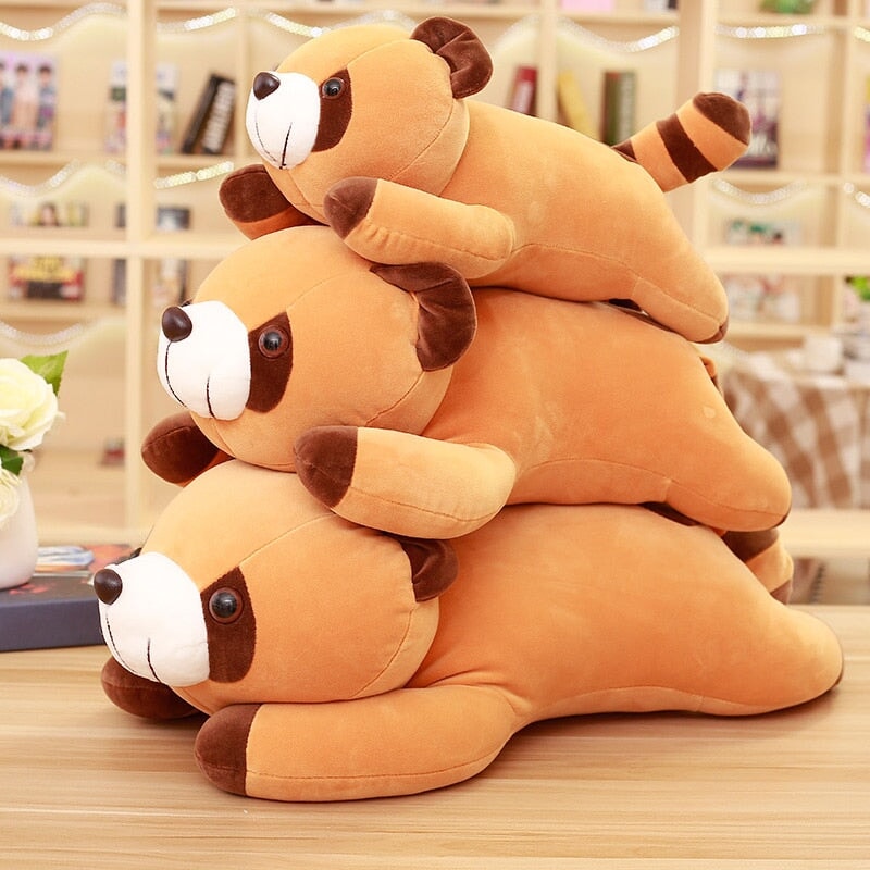 Peluche Raton laveur Teddy marron doux