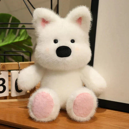 Peluche Snug Bunny et Chiot Amis