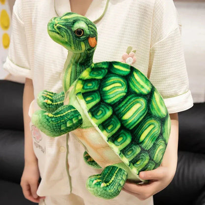 Adorable tortue réaliste en peluche douce et peluche, jouet en peluche.