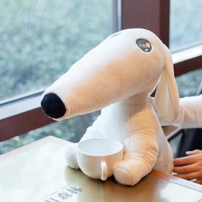 Adorable peluche lévrier russe