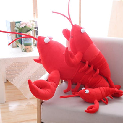 Adorable peluche homard rouge