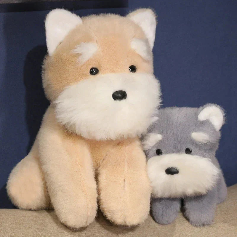 Cuddly Soft Beige Schnauzer Plush Toy - Halri