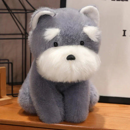 Peluche Schnauzer beige douce et câline