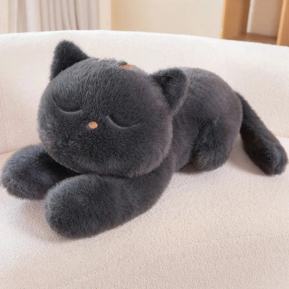 Gros chaton gris tout doux en peluche