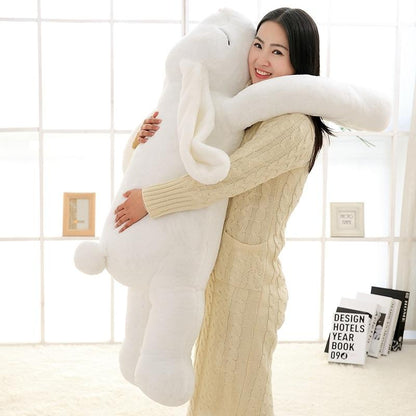 Gros lapin en peluche tout doux