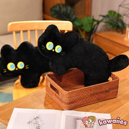 Cuddly Black Kitten Soft Pillow - Halri
