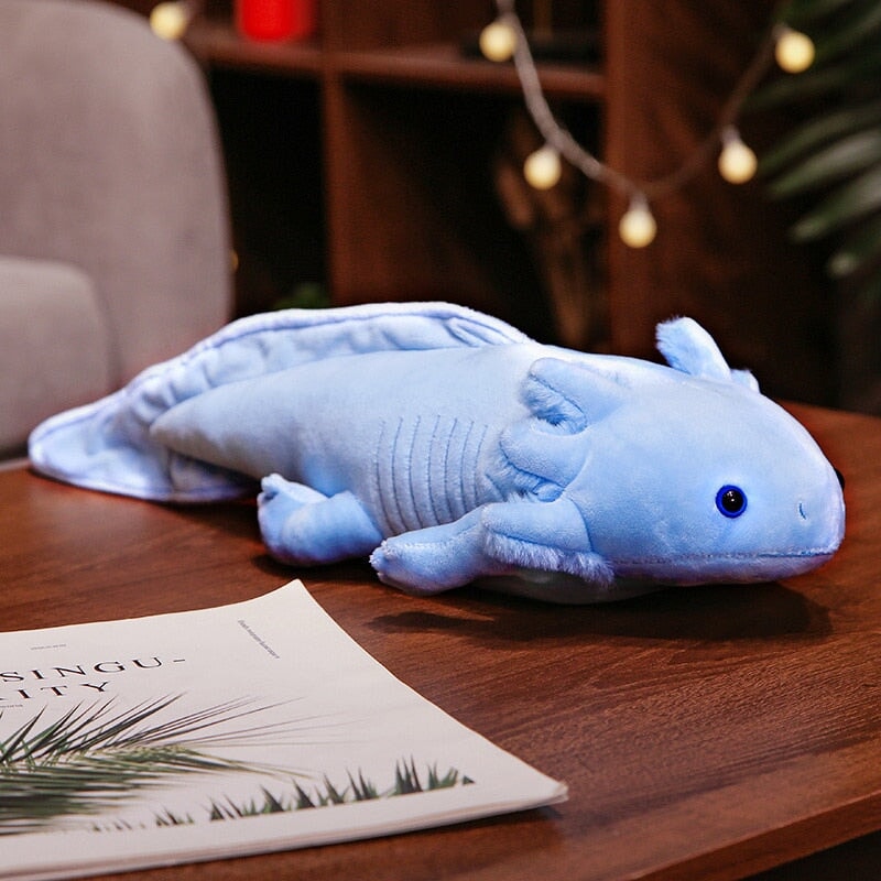 Adorable ensemble de peluches axolotl colorées