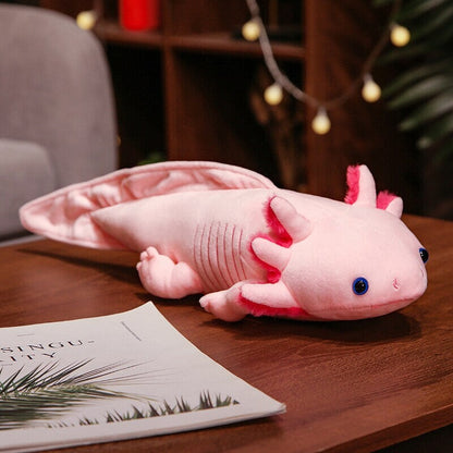 Adorables peluches axolotls en ensemble familial