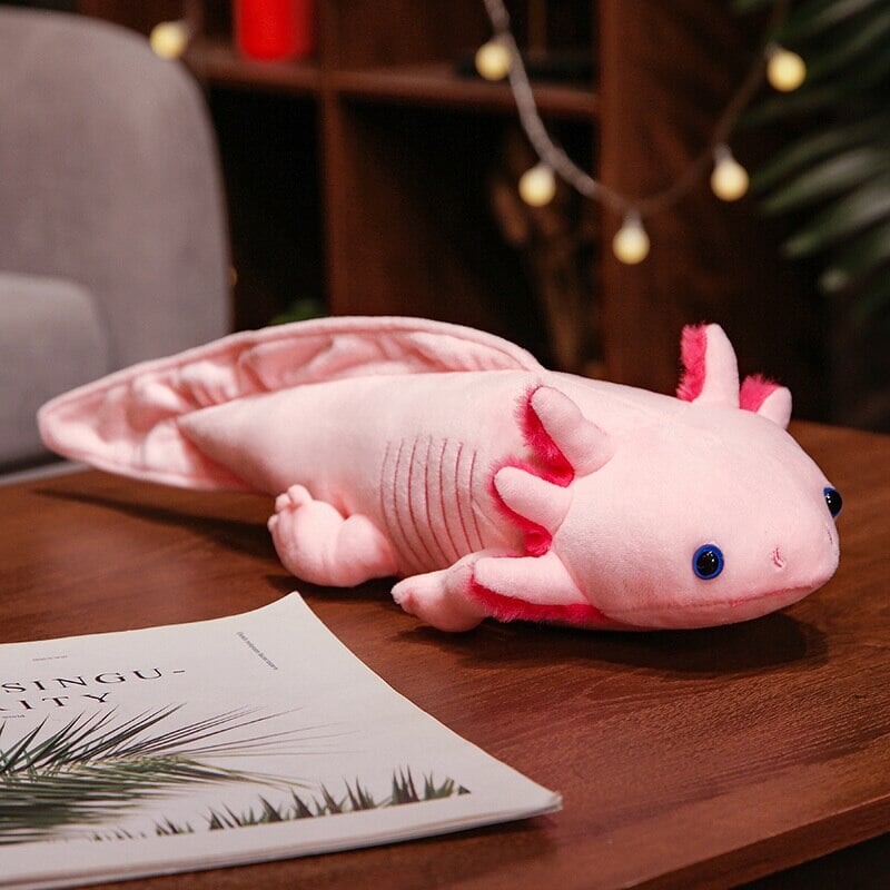 Adorable ensemble de peluches axolotl colorées
