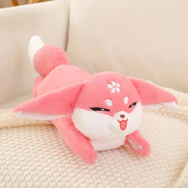 Adorable renard rose en peluche