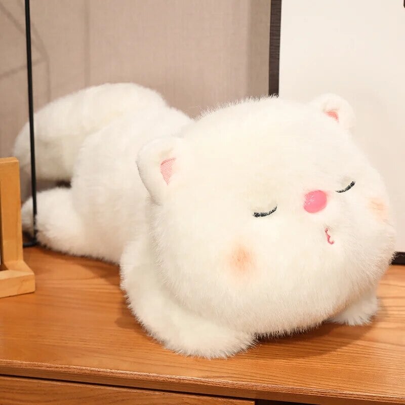 Adorable chaton en peluche endormi