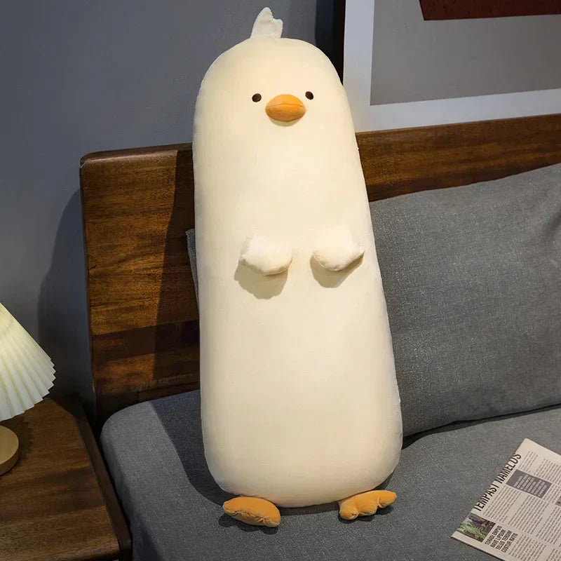 gros canard en peluche jaune tout doux