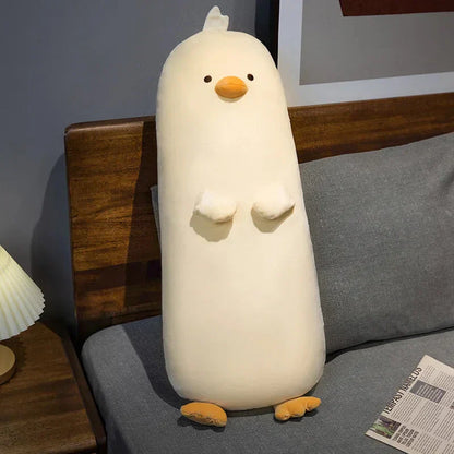 gros canard en peluche jaune tout doux