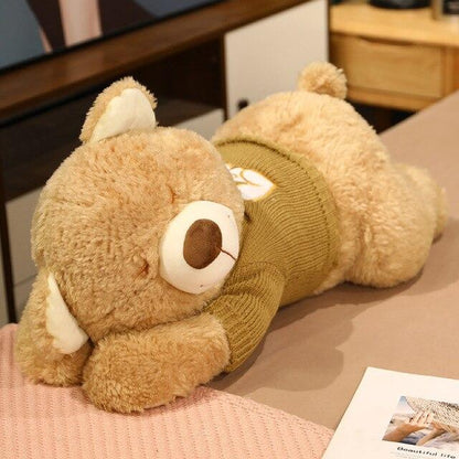 Oreiller doux en forme d'ours en peluche