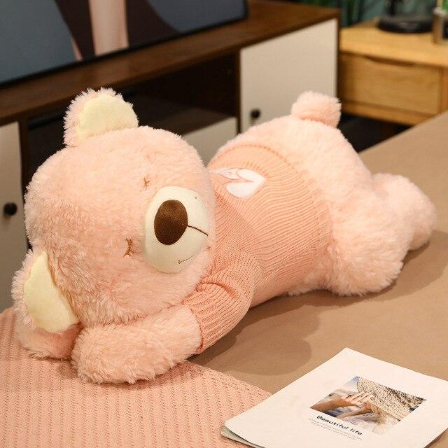 Oreiller doux en forme d'ours en peluche
