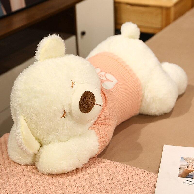 Oreiller doux en forme d'ours en peluche
