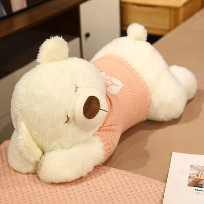 Oreiller doux en forme d'ours en peluche