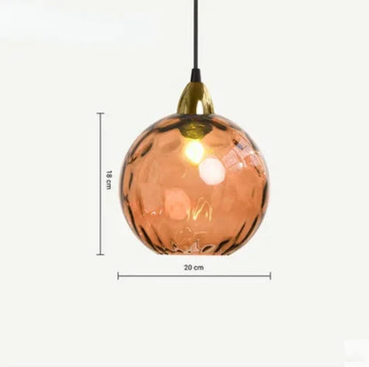 Round Glass Hanging Pendant Lamp