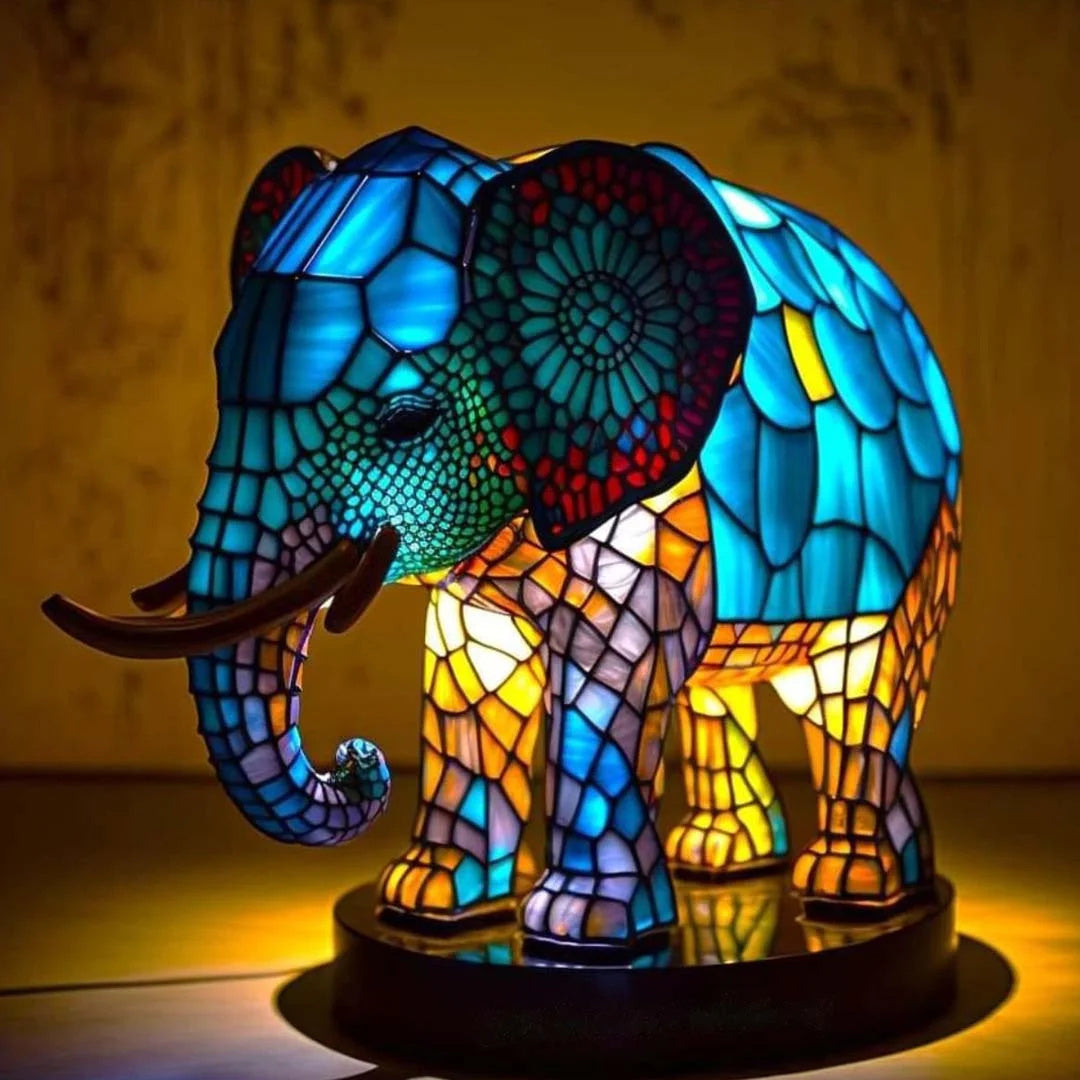 Décoration murale LED animaux colorés