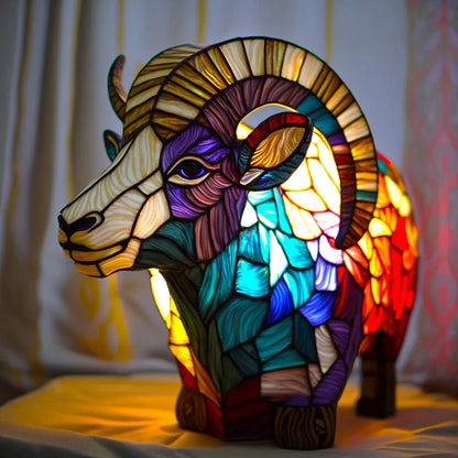 Décoration murale LED animaux colorés