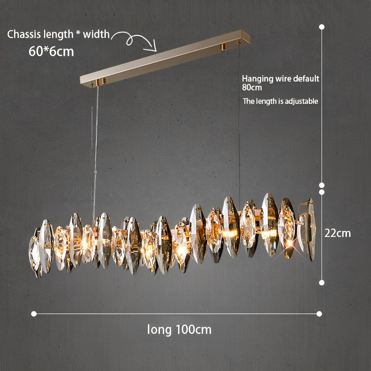 Elegant Crystal LED Ceiling Chandelier