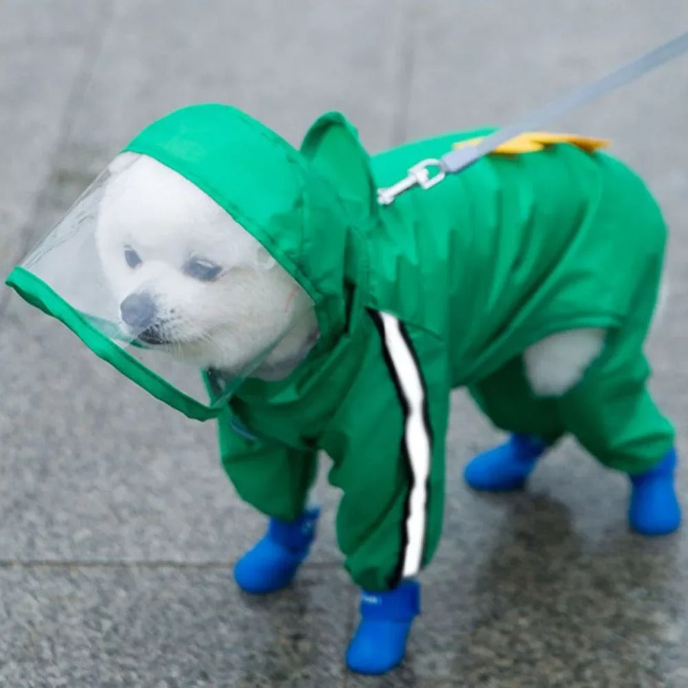 Imperméable mignon pour chien ours avec bandes réfléchissantes