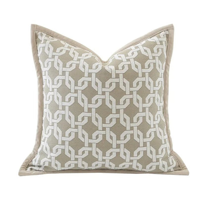 Housse de coussin réversible douce et moelleuse à motif géométrique