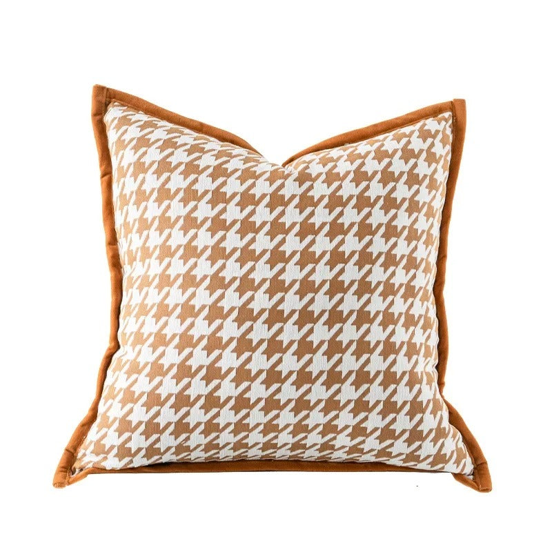 Housse de coussin réversible douce et moelleuse à motif géométrique