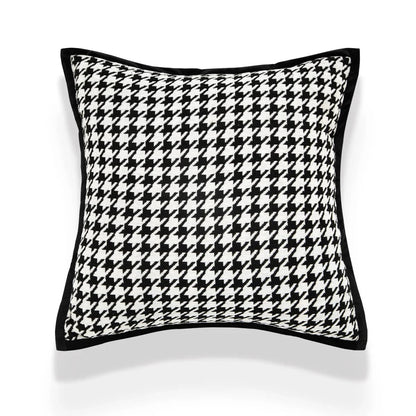 Housse de coussin réversible douce et moelleuse à motif géométrique