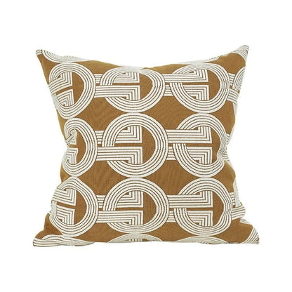 Housse de coussin réversible douce et moelleuse à motif géométrique