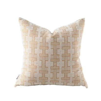 Housse de coussin réversible douce et moelleuse à motif géométrique
