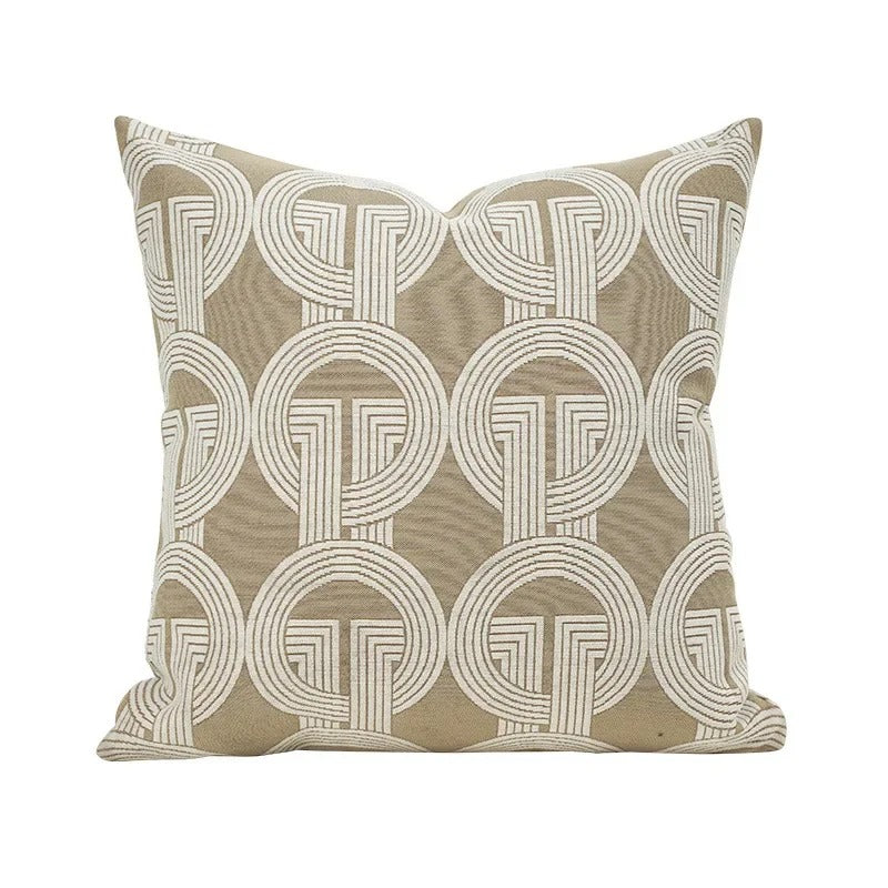 Housse de coussin réversible douce et moelleuse à motif géométrique