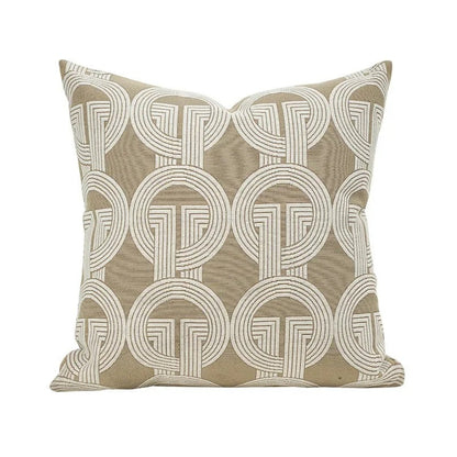 Housse de coussin réversible douce et moelleuse à motif géométrique