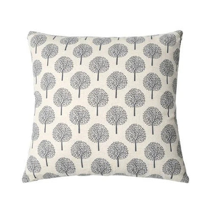 Housse de coussin élégante en lin à motif classique