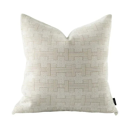 Housse de coussin réversible douce et moelleuse à motif géométrique