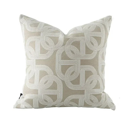 Housse de coussin réversible douce et moelleuse à motif géométrique