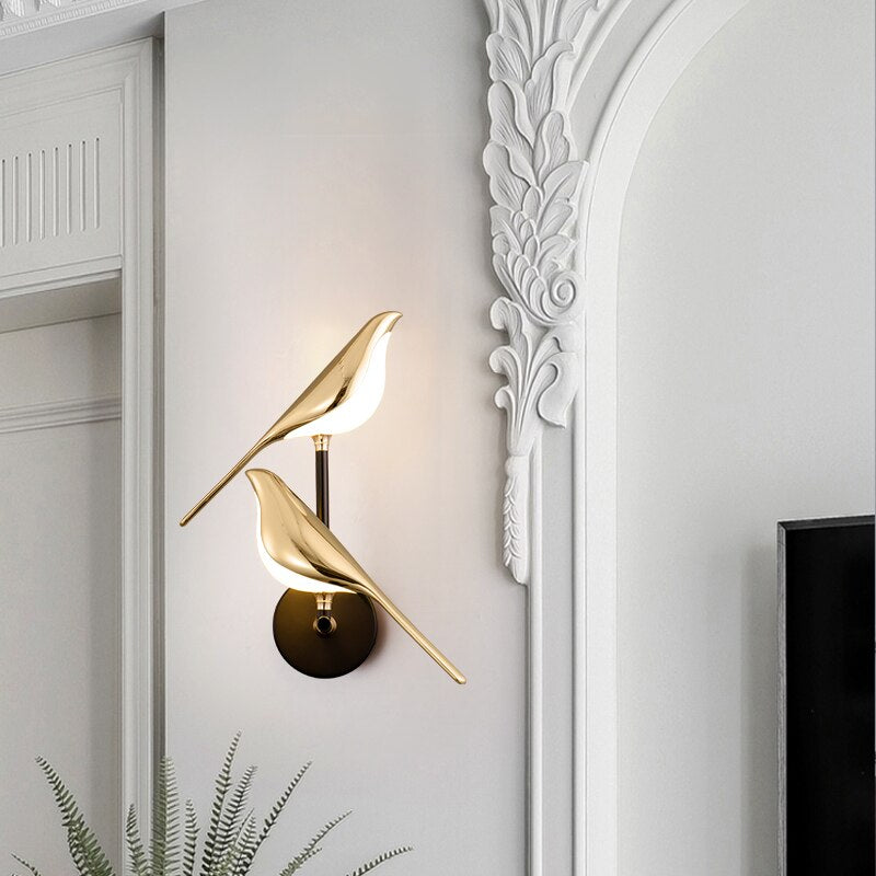 Bright Feather LED Bird Light Fixture