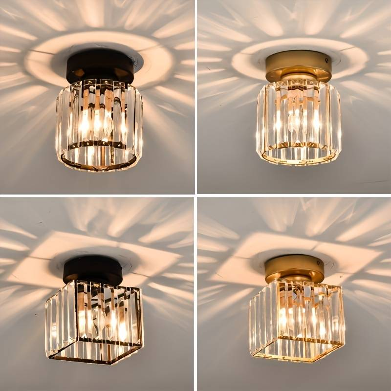 Luxueuse lampe de plafond à pendentif en cristal