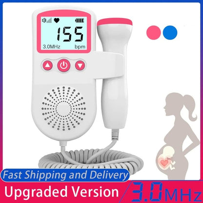 Baby Heartbeat Monitor Fetal Doppler Detector